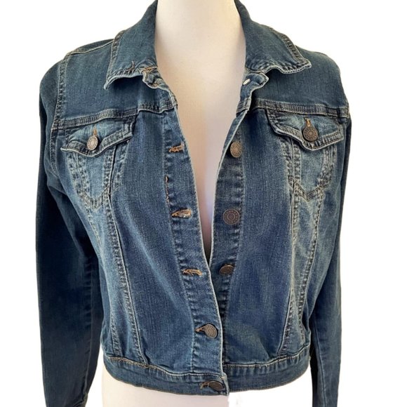 Refuge Medium/Dark Wash Jean Jacket  Size Medium - Picture 9 of 11